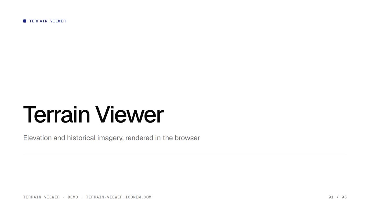 Terrain Viewer, the demo
