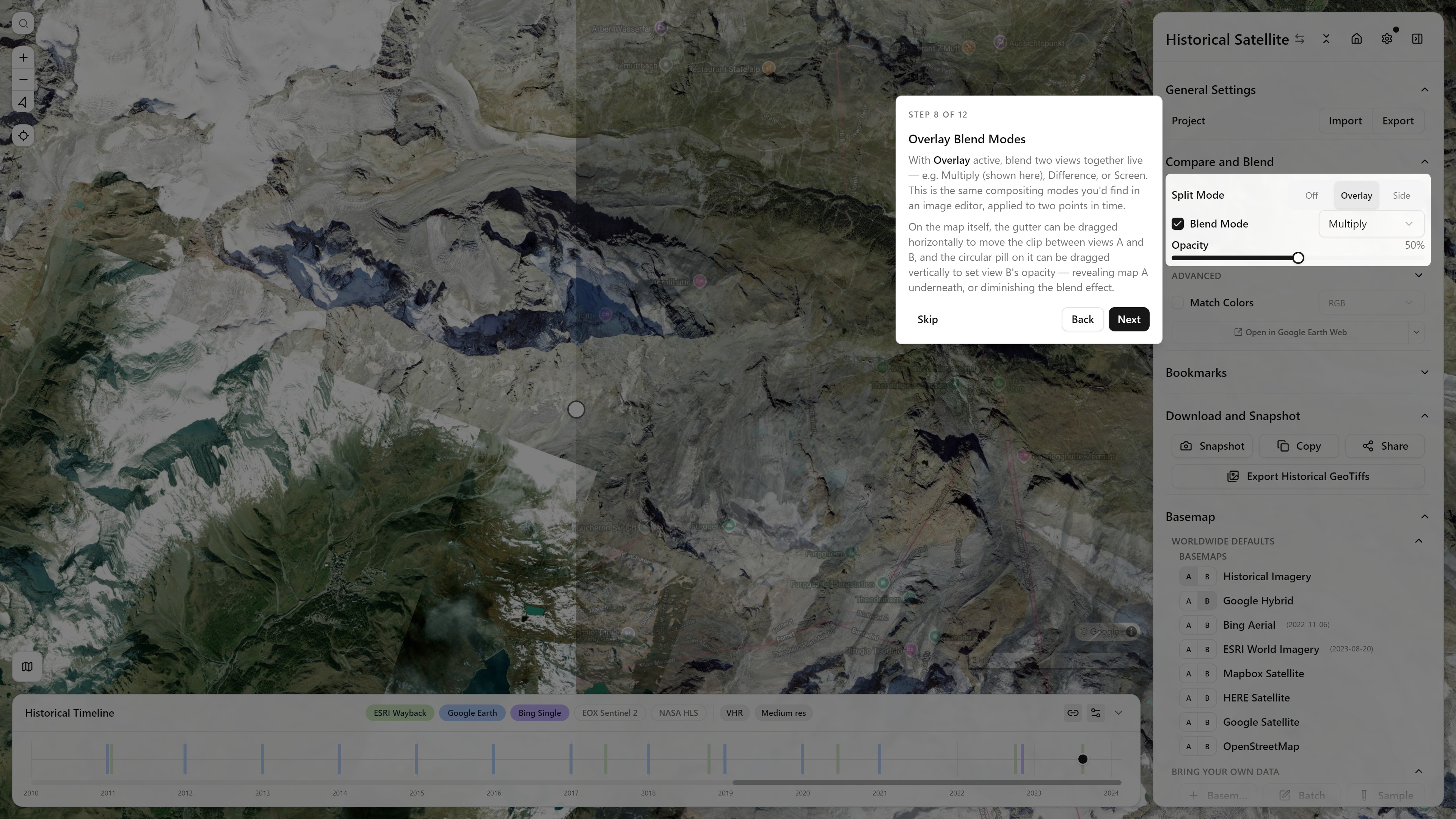 Step 8/12 — Overlay Blend Modes Step 8 of 12, Overlay Blend Modes — Multiply, Difference, Screen