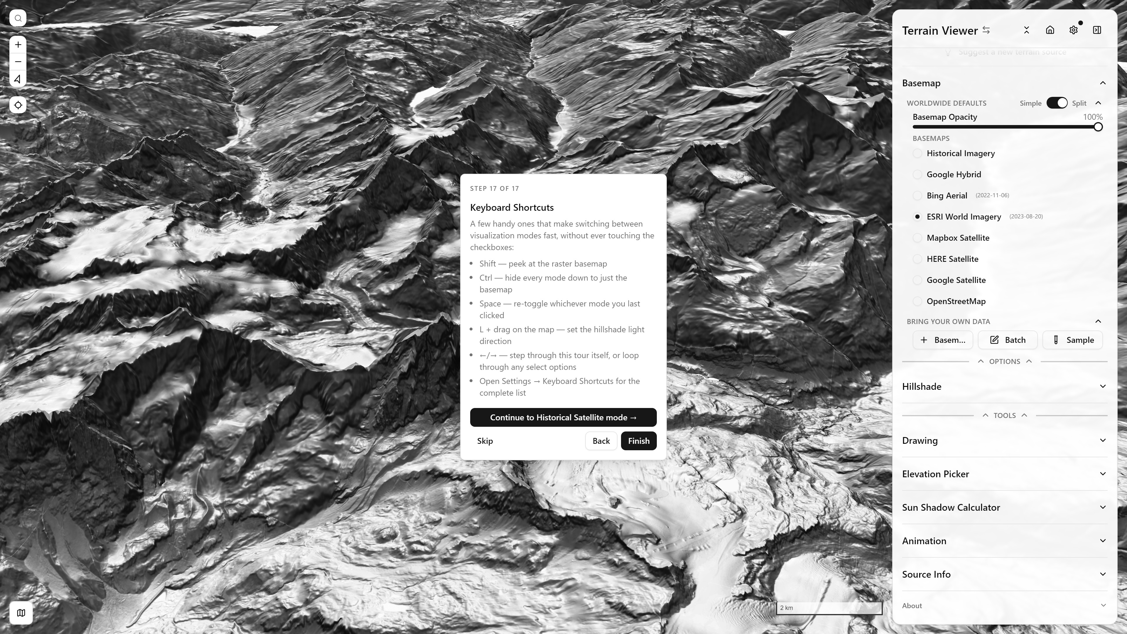 Step 17/17 — Keyboard Shortcuts Step 17 of 17, Keyboard Shortcuts — the Terrain-branch wrap-up